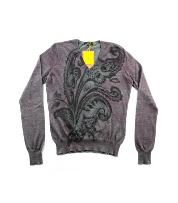 Etro Sweater Woman Mod. 18204 V-Neck Fantasy / Gray / Wisteria